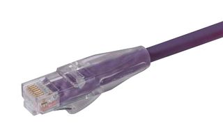 L-COM TRD815V-1 Ethernet Cable, Cat5e, RJ45 Plug to RJ45 Plug, UTP (Unshielded Twisted Pair), Violet, 304.8 mm