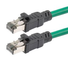 L-COM TRD824-GRN-15F 以太网线缆, Cat8, RJ45插头至RJ45插头, FTP (金属箔双绞线), 绿色, 4.6 m, 15 ft