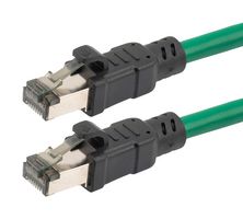 L-COM TRD824-GRN-20F 以太网线缆, Cat8, RJ45插头至RJ45插头, FTP (金属箔双绞线), 绿色, 6.1 m, 20 ft