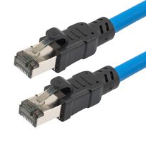 L-COM TRD824Z-BLU-25F Ethernet Cable, Cat8, RJ45 Plug to RJ45 Plug, FTP (Foiled Twisted Pair), Blue, 7.6 m, 25 ft