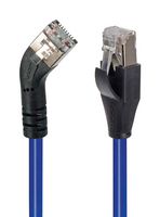 L-COM TRD845LSBLU-3 Ethernet Cable, Cat5e, 45° RJ45 Plug to RJ45 Plug, FTP (Foiled Twisted Pair), Blue, 914.4 mm