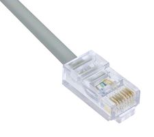 L-COM TRD855-30 以太网线缆, Cat5e, RJ45插头至RJ45插头, UTP (非屏蔽双绞线), 灰色, 9.14 m, 30 ft