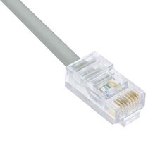 L-COM TRD855-7 以太网线缆, Cat5e, RJ45插头至RJ45插头, UTP (非屏蔽双绞线), 灰色, 2.1 m, 7 ft