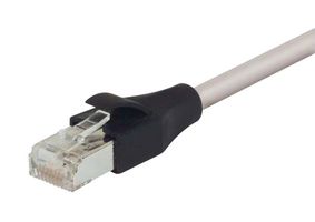 L-COM TRD855DSZ-3 以太网线缆, Cat5e, RJ45插头至RJ45插头, STP (屏蔽双绞线), 灰色, 914.4 mm, 3 ft