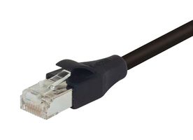 L-COM TRD855DSZBLK-10 以太网线缆, Cat5e, RJ45插头至RJ45插头, STP (屏蔽双绞线), 黑色, 3.05 m, 10 ft