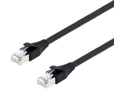 L-COM TRD855HFB-2M Ethernet Cable, Cat5e, RJ45 Plug to RJ45 Plug, UTP (Unshielded Twisted Pair), Black, 2 m, 6.6 ft