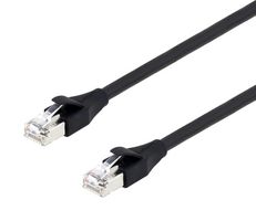 L-COM TRD855HFB-3M Ethernet Cable, Cat5e, RJ45 Plug to RJ45 Plug, UTP (Unshielded Twisted Pair), Black, 3 m, 9.8 ft