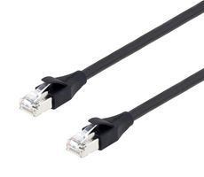 L-COM TRD855HFB-4M Ethernet Cable, Cat5e, RJ45 Plug to RJ45 Plug, UTP (Unshielded Twisted Pair), Black, 4 m, 13.1 ft