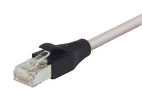 L-COM TRD855SCR-40 以太网线缆, Cat5e, RJ45插头至RJ45插头, 灰色, 12.2 m, 40 ft