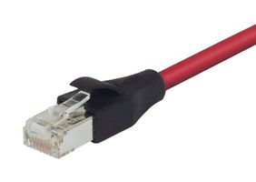 L-COM TRD855SCRRD-75 Ethernet Cable, Cat5e, RJ45 Plug to RJ45 Plug, Red, 22.9 m, 75 ft