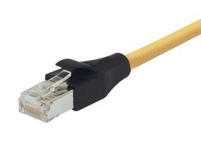 L-COM TRD855SCRY-1 以太网线缆, Cat5e, RJ45插头至RJ45插头, 黄色, 304.8 mm, 1 ft
