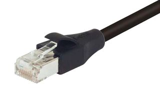 L-COM TRD855SZ-25 以太网线缆, Cat5e, RJ45插头至RJ45插头, STP (屏蔽双绞线), 黑色, 7.62 m, 25 ft