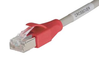 L-COM TRD855XCR-20 以太网线缆, Cat5e, RJ45插头至RJ45插头, 灰色, 6.1 m, 20 ft