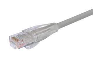 L-COM TRDE695GRY-20 Ethernet Cable, Cat6, RJ45 Plug to RJ45 Plug, UTP (Unshielded Twisted Pair), Grey, 6.1 m, 20 ft