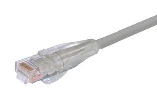 L-COM TRDE815GRY-25 以太网线缆, Cat5e, RJ45插头至RJ45插头, UTP (非屏蔽双绞线), 灰色, 7.6 m, 25 ft