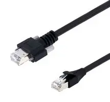 L-COM TRG515-P6D-6M Ethernet Cable, Cat5e, RJ45 Plug to RJ45 Plug, UTP (Unshielded Twisted Pair), Black, 6 m, 19.7 ft
