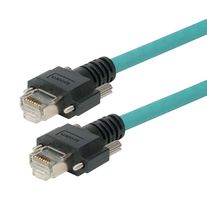 L-COM TRG616-T6T-3M 以太网线缆, Cat6a, RJ45插头至RJ45插头, STP (屏蔽双绞线), 蓝绿色, 3 m, 9.8 ft