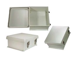 L-COM NB121005 塑料机壳, 墙壁安装, 聚酯 (PET), 玻璃纤维强化, 324 mm, 273 mm, 142 mm, IP66