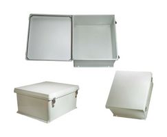 L-COM NB181608 塑料机壳, 墙壁安装, 聚酯 (PET), 玻璃纤维强化, 476.2 mm, 425 mm, 214 mm, IP66