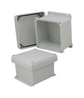 L-COM NBC060604 塑料机壳, 工业, 墙壁安装, 聚酯 (PET), 玻璃纤维强化, 186 mm, 186 mm, 125 mm, IP66
