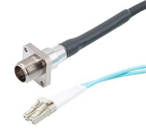L-COM FOC02B6027N05M Fibre Optic Cable, OM3 Multimode, 2 Fibres, AARC Receptacle to LC Duplex, 5m, FOC02B6027N Series