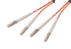 L-COM FODLC50-01 Fibre Optic Cable, Multimode, 2 Fibres, 50µm/125µmDia, LC-LC Duplex, 1m