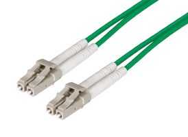 L-COM FODLC50-GR-15 Fibre Optic Cable, Multimode, 2 Fibres, 50µm/125µmDia, LC-LC Duplex, 15m