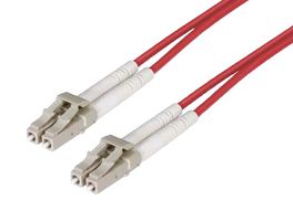 L-COM FODLC50-RD-05 Fibre Optic Cable, Multimode, 2 Fibres, 50µm/125µmDia, LC-LC Duplex, 5m