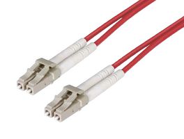 L-COM FODLC50-RD-10 Fibre Optic Cable, Multimode, 2 Fibres, 50µm/125µmDia, LC-LC Duplex, 10m
