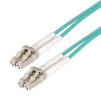 L-COM FODLCCL-OM3-1 Fibre Optic Cable, Multimode, 50µm/125µm, 2 Fibre, LC Duplex to LC Duplex, 1m, FODLCCL-OM3 Series
