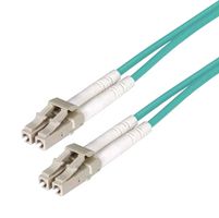 L-COM FODLCCL-OM3-5 Fibre Optic Cable, Multimode, 50µm/125µm, 2 Fibre, LC Duplex to LC Duplex, 5m, FODLCCL-OM3 Series
