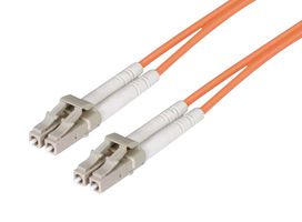 L-COM FODLC-OR-01 Fibre Optic Cable, Multimode, 2 Fibres, 62.5µm/125µmDia, LC-LC Duplex, 1m