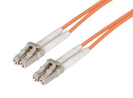 L-COM FODLC-OR-15 Fibre Optic Cable, Multimode, 2 Fibres, 62.5µm/125µmDia, LC-LC Duplex, 15m