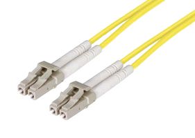 L-COM FODLC-YL-15 Fibre Optic Cable, Multimode, 2 Fibres, 62.5µm/125µmDia, LC-LC Duplex, 15m