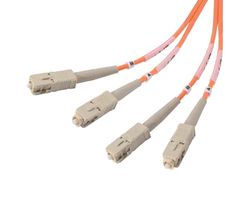 L-COM FODSC50-05 Fibre Optic Cable, Multimode, 2 Fibres, 50µm/125µmDia, SC-SC Duplex, 5m