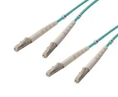 L-COM FODZLC-OM3-1 光纤电缆，多模，2 根光纤，50µm/125µmDia，LC-LC 双工，1 m