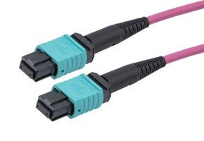 L-COM MPFF12OM4AP-10 光纤电缆，多模，12 根光纤，50µm/125µmDia，MPO-MPO 插座，10 m