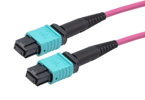 L-COM MPFF12OM4BZ-3 Fibre Optic Cable, Multimode, 12 Fibres, 50µm/125µmDia, MPO-MPO Jack, 3m