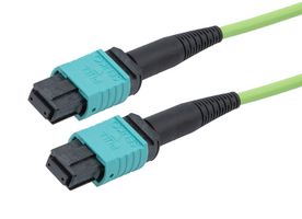L-COM MPFF12OM5AP-5 Fibre Optic Cable, Multimode, 12 Fibres, 50µm/125µmDia, MPO-MPO Jack, 5m