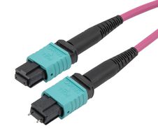 L-COM MPMF12OM4BZ-3 Fibre Optic Cable, Multimode, 12 Fibres, 50µm/125µmDia, MPO Plug-MPO Jack, 3m