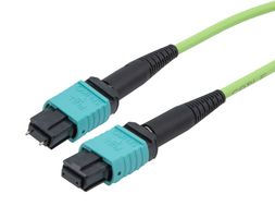 L-COM MPMF12OM5AR-3 光纤电缆，多模，12 根光纤，50µm/125µm直径，MPO插头-MPO 插座，3 m