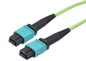 L-COM MPMF12OM5AZ-10 Fibre Optic Cable, Multimode, 12 Fibres, 50µm/125µmDia, MPO Plug-MPO Jack, 10m