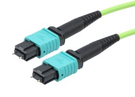 L-COM MPMM12OM5AP-10 光纤电缆,多模,12 根光纤,50µm/125µmDia,MPO-MPO 插头,10 m