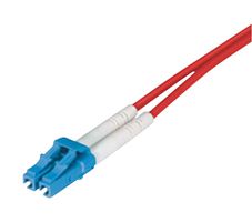 L-COM SFODLC-RD-05 Fibre Optic Cable, Singlemode, 2 Fibres, 9µm/125µmDia, LC-LC Duplex, 5m