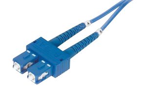 L-COM SFODSC-BL-15 Fibre Optic Cable, Singlemode, 2 Fibres, 9µm/125µmDia, SC-SC Duplex, 15m