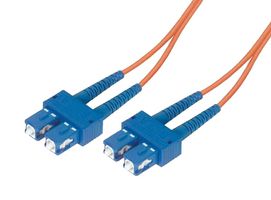 L-COM SFODSC-OR-05 Fibre Optic Cable, Singlemode, 2 Fibres, 9µm/125µmDia, SC-SC Duplex, 5m