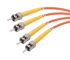 L-COM SFODST-OR-04 Fibre Optic Cable, Singlemode, 2 Fibres, 9µm/125µmDia, ST-ST Duplex, 4m