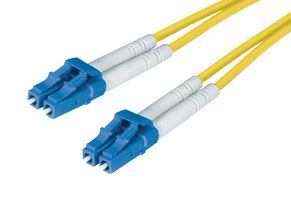 L-COM SFODZLCCL-05 Fibre Optic Cable, Singlemode, 2 Fibres, 9µm/125µmDia, LC-LC Duplex, 500mm