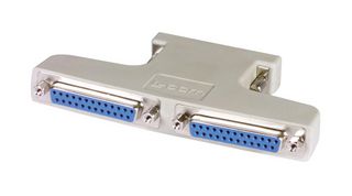 L-COM ADPT-DB25Y 连接器适配器, D-sub, 标准 D Sub, 插头, 25 路, 标准 D Sub, 插座, 25 路