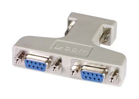 L-COM ADPT-DB9Y 连接器适配器, D-sub, 标准 D Sub, 插头, 9 路, 标准 D Sub, 插座, 9 路